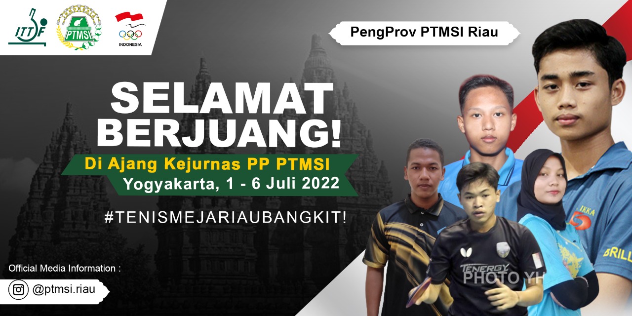 Ikuti Kejuaraan Nasional Tenis Meja, Pengprov PTMSI Riau Akan Turunkan 8 Atlet Ke Jogja