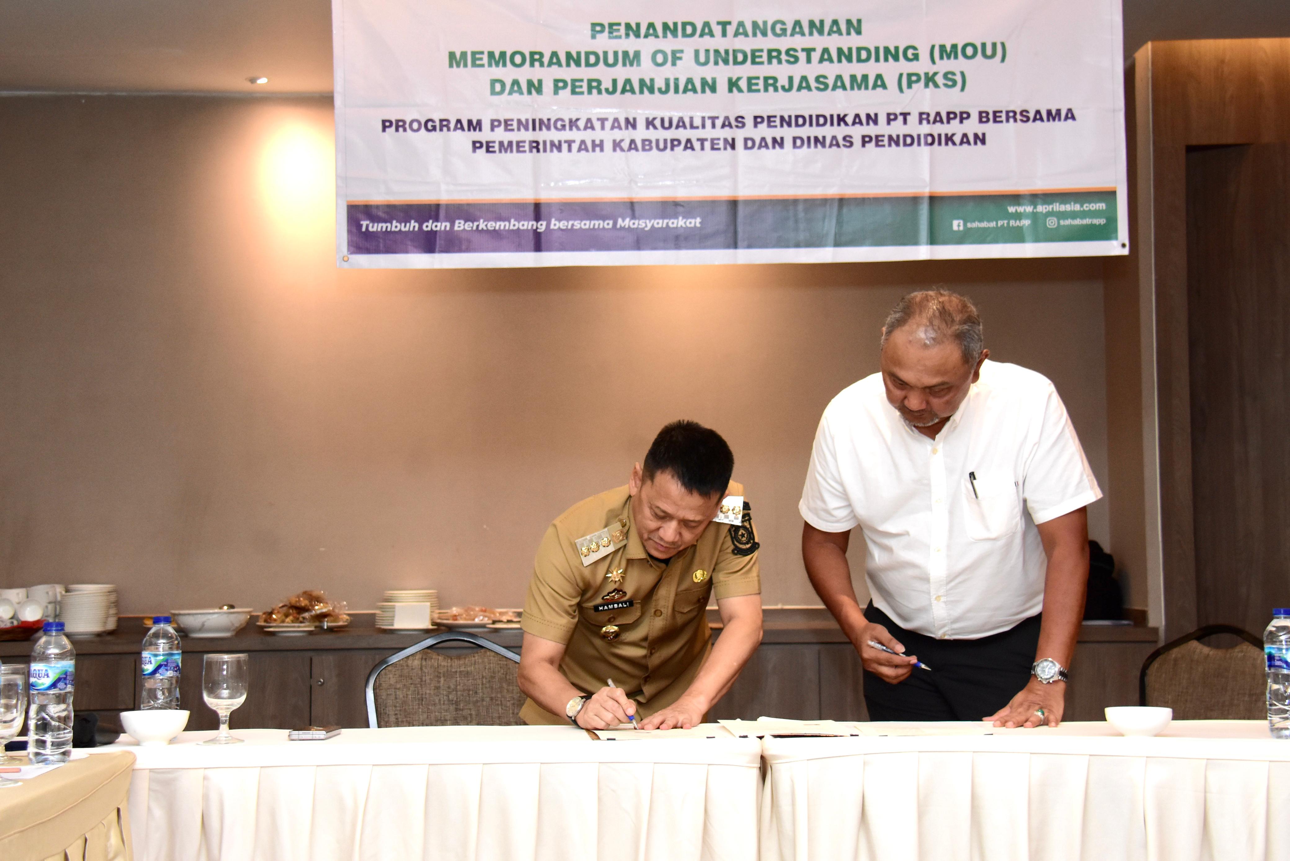 Tingkatkan Kualitas Pendidikan, Pj Bupati Kampar Lakukan Kerjasama Dengan PT RAPP