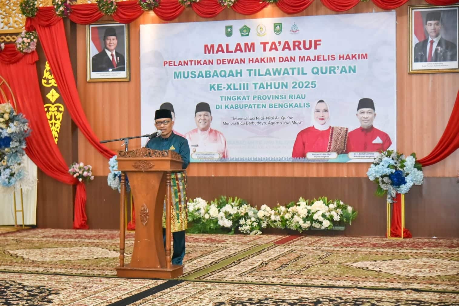 Bupati Bengkalis Sambut Kedatangan Kafilah Kabupaten/Kota se-Riau di Malam Taaruf Pelantikan Dewan dan Majelis Hakim