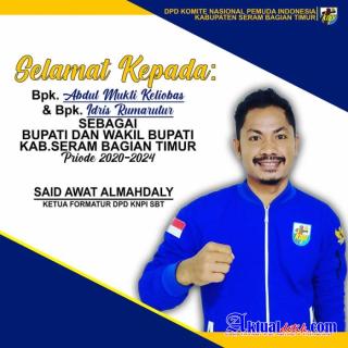 Pengurus DPD KNPI Mengucapkan Selamat Terpilih Paslon ABD.Mukti - Idris Rumalutur