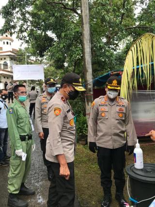 Diresnarkoba Polda Banten, Mendampingi Tim Was Ops Mantap Praja Polri Tinjau TPS