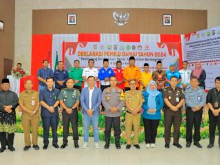 Pj Bupati Kampar HadiriÂ Deklarasi Pemilu Damai,