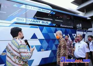 Bus Anti Corona Berlabel "Bio Smart and Safe Bus" Karya Warga Jateng