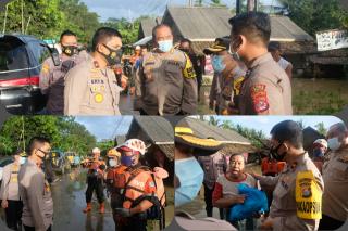 Wakapolda Banten Tinjau dan Berikan Bantuan Korban Banjir di Pandeglang