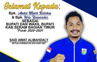 DPD KNPI Kab.SBT Ucapkan Selamat Atas Paslon A.Mukti Keliobas - Idris Rumalutur