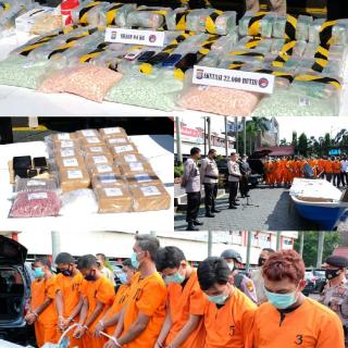 Dalam 9 Hari, Polisi Berhasil Menggulung Sindikat Narkoba dengan Membekuk 11 Orang Pelaku