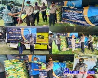 Kabaharkam Polri Kirim Bantuan Beras dan Masker untuk Pengungsi Erupsi Gunung Semeru